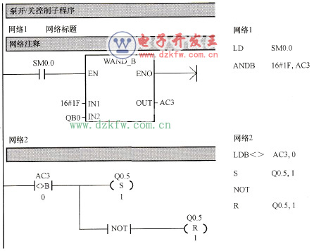 泵開/關控制子程序